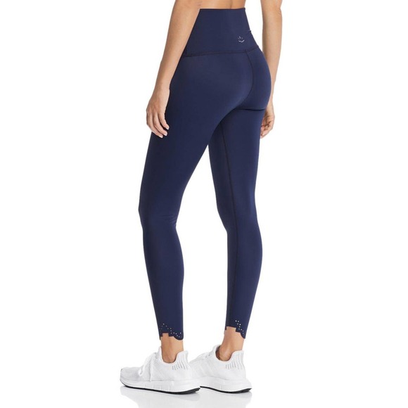 Beyond Yoga Pants - BEYOND YOGA Blue Cruz Scalloped High Rise Leggings